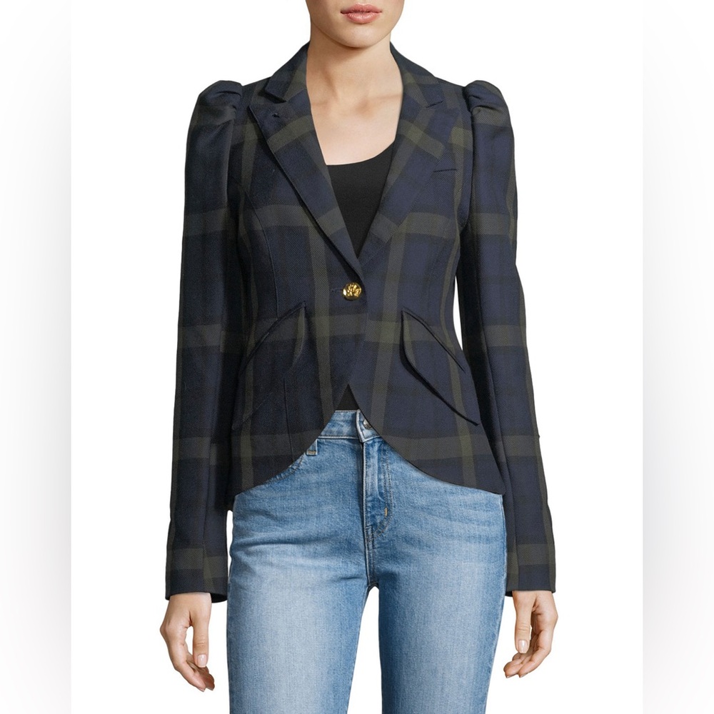 Belle Vere Navy & Green Blazer Jacket Small